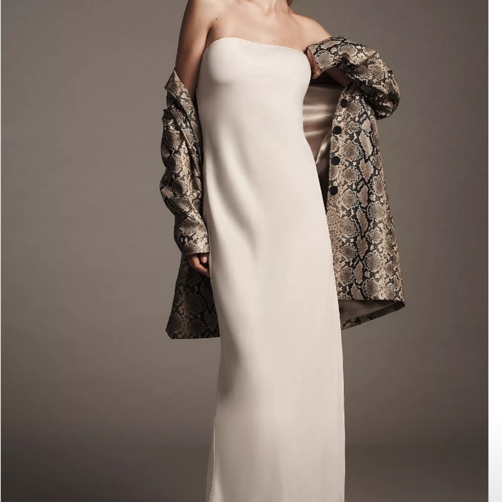 Elegant Strapless Cream Dress